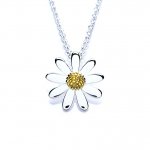 Sterling Silver Vintage Daisy 15mm Pendant & Chain