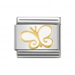 Nomination White Butterfly Charm18ct Gold.