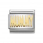 Nomination 18ct Gold Mummy writings Charm.