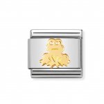 Nomination Frog Charm in Stainless Steel & 18ct Gold.