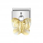 Nomination Swarovski set Faceted Gold Butterfly Charm.