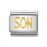 Nomination 18ct Gold Son writings Charm.