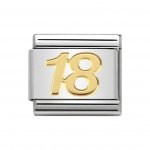 Nomination 18 Number Charm 18ct Gold.
