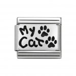 Nomination Silver  My Cat Plates Charm