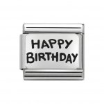 Nomination Silver Shine Happy Birthday Plates Charm