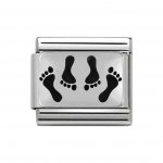 Nomination Silver Shine Footprints Charm