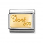 Nomination 18ct Gold Plate Thank You Charm.