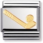 Nomination Stainless Steel, 18ct Gold Golf Club Charm.