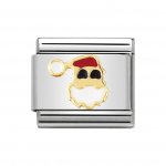 Nomination 18ct Gold Santa Claus Face Charm.