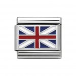 Nomination Silver Enamel Union Jack Flag Charm