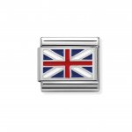 Nomination Silver Enamel Union Jack Flag Charm