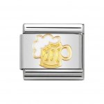 Nomination 18ct Gold & Enamel beer Charm.