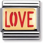 Nomination 18ct Gold Love Charm.