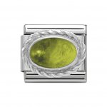 Nomination Silver Oval shaped Peridot Charm