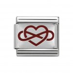 Nomination Silver Shine Red Infinity Heart Charm