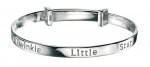 Silver D For Diamond Twinkle little Star Bangle