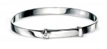 Silver D For Diamond Star Bangle