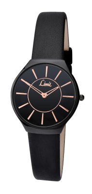 Ladies Limit Black Dial Strap Watch