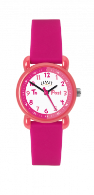 Childrens Limit White Dial Pink Strap Watch