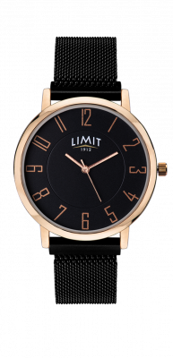 Limit Gents Black Dial Mesh Bracelet Watch