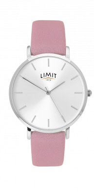Ladies Limit Silver Dial Pink Strap Watch