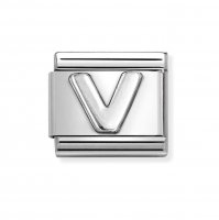 Nomination Silver Shine Initial V Charm.