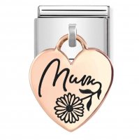 Nomination Rose Gold Heart Mum Charm