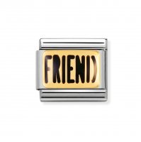 Nomination 18ct Gold & Enamel FRIEND Charm