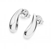 Lucy Quartermaine Silver Droplet Stud Earrings