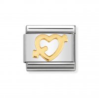 Nomination 18ct Gold Heart with Arrow Charm.