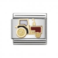 Nomination 18ct & Enamel Tractor Charm.