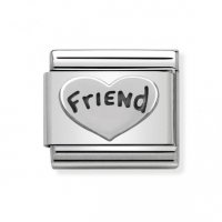 Nomination Silver Friend Heart Charm.