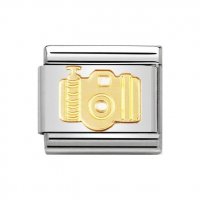 Nomination 18ct Gold Camera Charm.