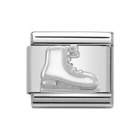 Nomination Classic Silver White Ice Skate Charm.