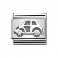 Nomination Classic Silver CZ set Car Charm.