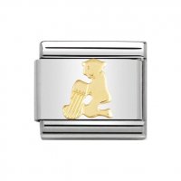 Nomination 18ct Gold Aquarius Zodiac Charm.