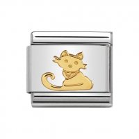 Nomination 18ct Sitting Cat Charm.