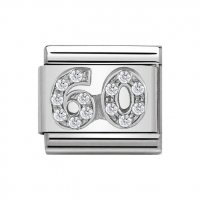 Nomination Silver Shine CZ Number 60 Charm.
