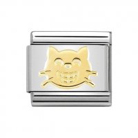 Nomination 18ct Smiling Cat Charm.