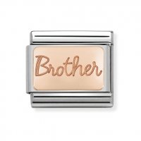 Nomination 9ct Rose Plate Brother Charm