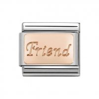 Nomination 9ct Rose Plate Friend Charm