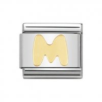 Nomination 18ct Gold Initial M Charm.