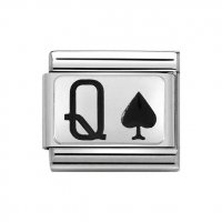 Nomination Stainless Steel & Silver Shine Queen of Spades Charm