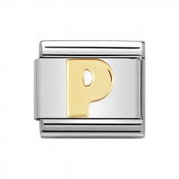 Nomination 18ct Gold Initial P Charm.