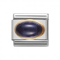 Nomination Oval Iolite Classic Charm 18ct Gold.