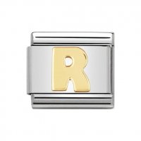 Nomination 18ct Gold Initial R Charm.