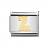 Nomination 18ct Gold Initial Z Charm.