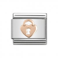 Nomination 9ct Rose Gold Heart Lock Charm