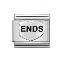 Nomination Silver Classic Silver Ends (Best Friends) Heart Charm