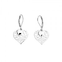 Azendi Silver Heart of Yorkshire Drop Earrings